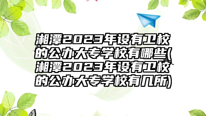 湘潭2023年設(shè)有衛(wèi)校的公辦大專學(xué)校有哪些(湘潭2023年設(shè)有衛(wèi)校的公辦大專學(xué)校有幾所)