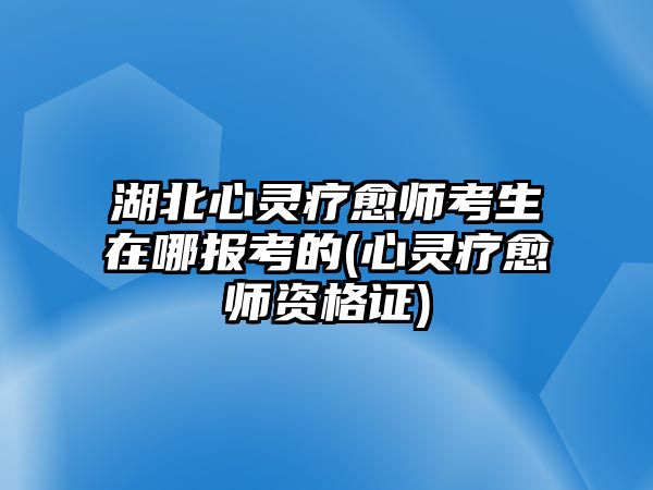 湖北心靈療愈師考生在哪報(bào)考的(心靈療愈師資格證)