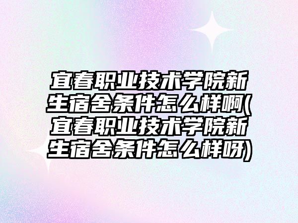 宜春職業(yè)技術學院新生宿舍條件怎么樣啊(宜春職業(yè)技術學院新生宿舍條件怎么樣呀)