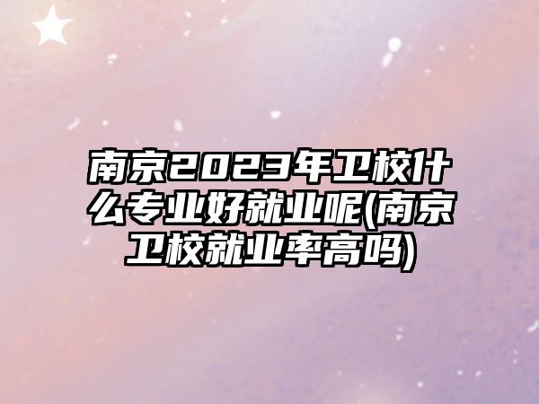 南京2023年衛(wèi)校什么專業(yè)好就業(yè)呢(南京衛(wèi)校就業(yè)率高嗎)