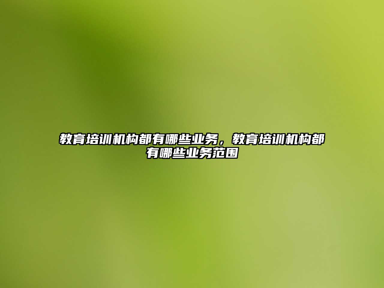 教育培訓機構都有哪些業(yè)務，教育培訓機構都有哪些業(yè)務范圍