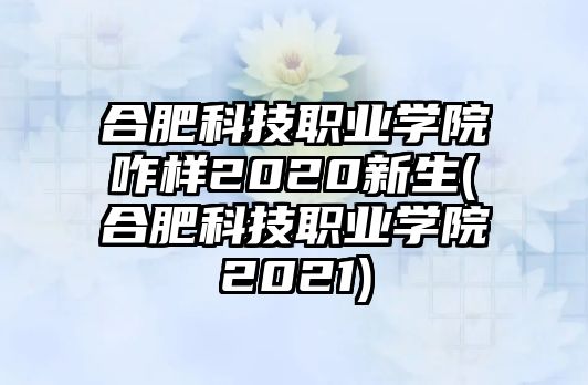 合肥科技職業(yè)學(xué)院咋樣2020新生(合肥科技職業(yè)學(xué)院2021)