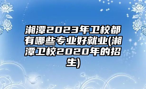 湘潭2023年衛(wèi)校都有哪些專業(yè)好就業(yè)(湘潭衛(wèi)校2020年的招生)