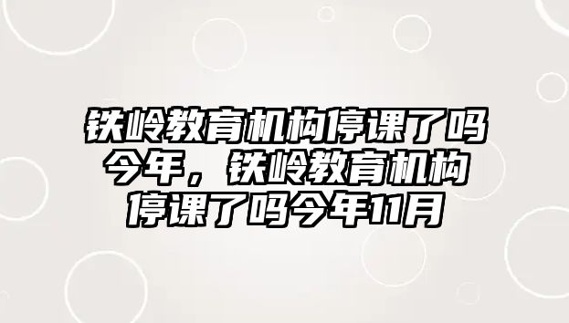 鐵嶺教育機構停課了嗎今年，鐵嶺教育機構停課了嗎今年11月