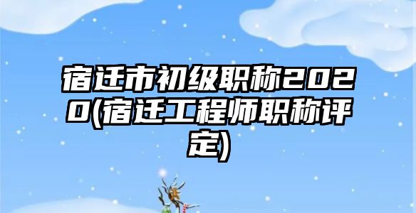 宿遷市初級職稱2020(宿遷工程師職稱評定)