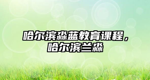 哈爾濱淼藍(lán)教育課程，哈爾濱蘭淼