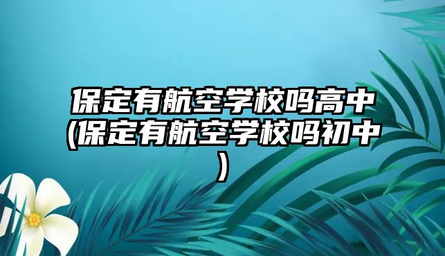 保定有航空學(xué)校嗎高中(保定有航空學(xué)校嗎初中)