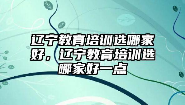 遼寧教育培訓(xùn)選哪家好，遼寧教育培訓(xùn)選哪家好一點(diǎn)