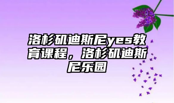 洛杉磯迪斯尼yes教育課程，洛杉磯迪斯尼樂(lè)園