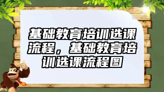 基礎(chǔ)教育培訓(xùn)選課流程，基礎(chǔ)教育培訓(xùn)選課流程圖