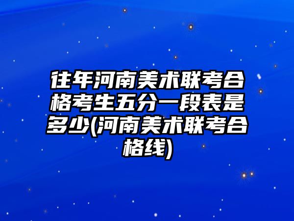 往年河南美術聯(lián)考合格考生五分一段表是多少(河南美術聯(lián)考合格線)