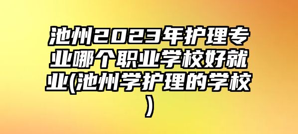 池州2023年護(hù)理專業(yè)哪個職業(yè)學(xué)校好就業(yè)(池州學(xué)護(hù)理的學(xué)校)