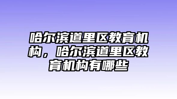 哈爾濱道里區(qū)教育機構(gòu)，哈爾濱道里區(qū)教育機構(gòu)有哪些