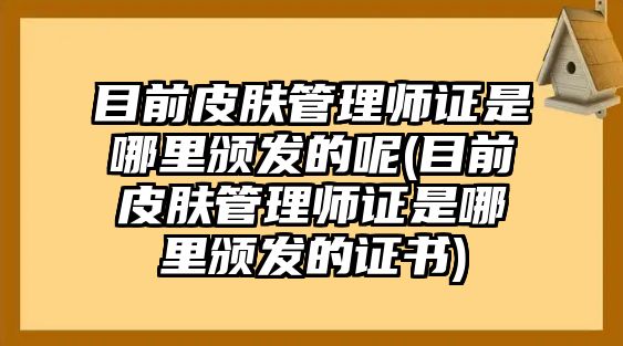 目前皮膚管理師證是哪里頒發(fā)的呢(目前皮膚管理師證是哪里頒發(fā)的證書)