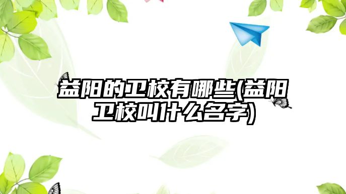 益陽的衛(wèi)校有哪些(益陽衛(wèi)校叫什么名字)