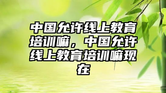 中國允許線上教育培訓(xùn)嘛，中國允許線上教育培訓(xùn)嘛現(xiàn)在