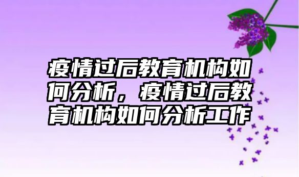 疫情過后教育機構如何分析，疫情過后教育機構如何分析工作