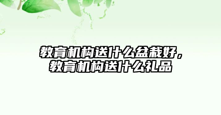 教育機(jī)構(gòu)送什么盆栽好，教育機(jī)構(gòu)送什么禮品