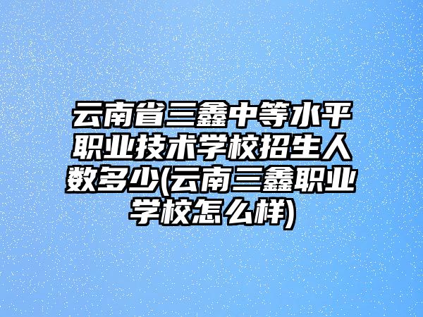 云南省三鑫中等水平職業(yè)技術(shù)學(xué)校招生人數(shù)多少(云南三鑫職業(yè)學(xué)校怎么樣)