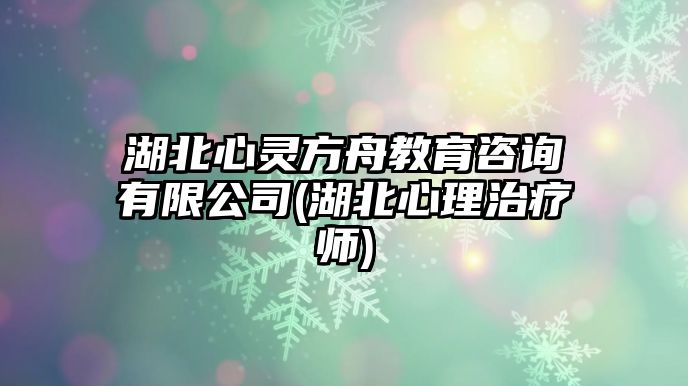 湖北心靈方舟教育咨詢有限公司(湖北心理治療師)