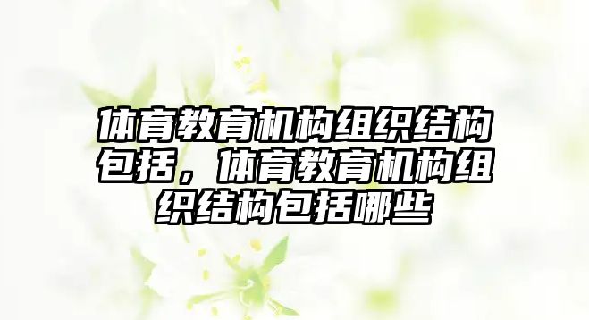 體育教育機(jī)構(gòu)組織結(jié)構(gòu)包括，體育教育機(jī)構(gòu)組織結(jié)構(gòu)包括哪些