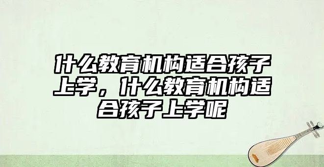 什么教育機(jī)構(gòu)適合孩子上學(xué)，什么教育機(jī)構(gòu)適合孩子上學(xué)呢