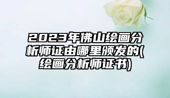 2023年佛山繪畫分析師證由哪里頒發(fā)的(繪畫分析師證書)