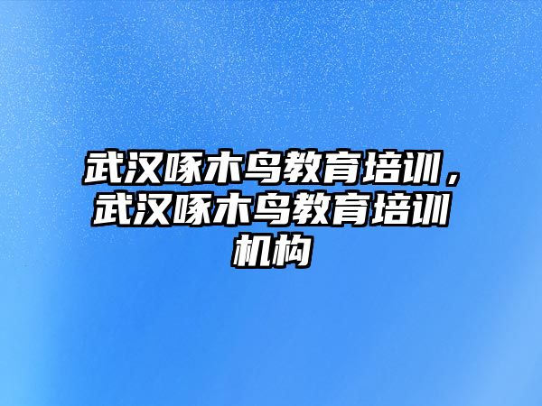 武漢啄木鳥(niǎo)教育培訓(xùn)，武漢啄木鳥(niǎo)教育培訓(xùn)機(jī)構(gòu)