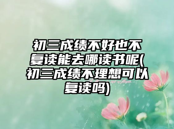 初三成績不好也不復讀能去哪讀書呢(初三成績不理想可以復讀嗎)