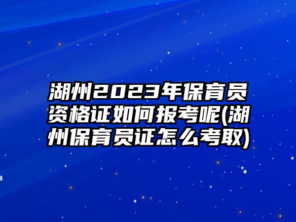 湖州2023年保育員資格證如何報考呢(湖州保育員證怎么考取)