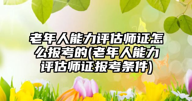 老年人能力評估師證怎么報考的(老年人能力評估師證報考條件)