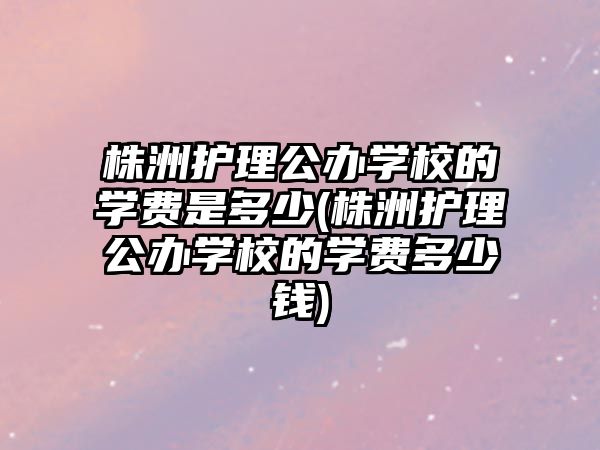 株洲護(hù)理公辦學(xué)校的學(xué)費(fèi)是多少(株洲護(hù)理公辦學(xué)校的學(xué)費(fèi)多少錢)