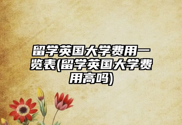 留學(xué)英國(guó)大學(xué)費(fèi)用一覽表(留學(xué)英國(guó)大學(xué)費(fèi)用高嗎)