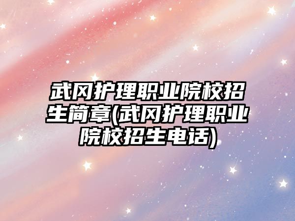 武岡護理職業(yè)院校招生簡章(武岡護理職業(yè)院校招生電話)