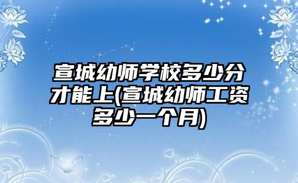 宣城幼師學(xué)校多少分才能上(宣城幼師工資多少一個月)