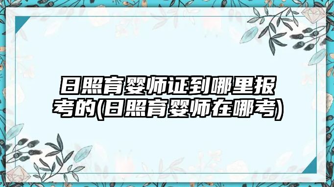 日照育嬰師證到哪里報(bào)考的(日照育嬰師在哪考)