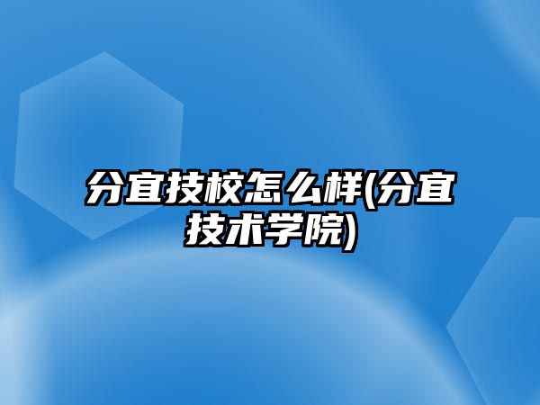 分宜技校怎么樣(分宜技術(shù)學(xué)院)