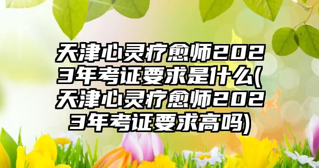 天津心靈療愈師2023年考證要求是什么(天津心靈療愈師2023年考證要求高嗎)