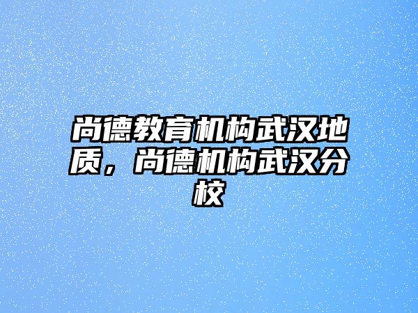 尚德教育機構(gòu)武漢地質(zhì)，尚德機構(gòu)武漢分校