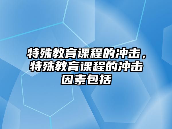 特殊教育課程的沖擊，特殊教育課程的沖擊因素包括