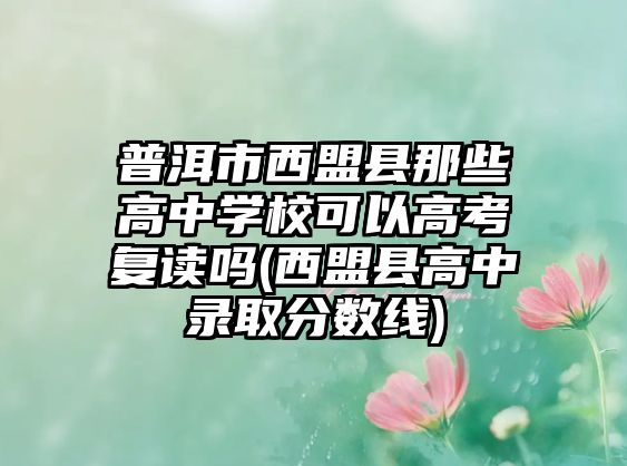 普洱市西盟縣那些高中學(xué)校可以高考復(fù)讀嗎(西盟縣高中錄取分?jǐn)?shù)線)