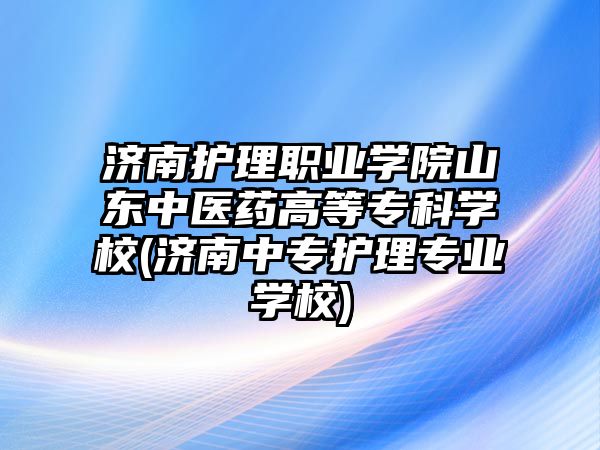 濟南護理職業(yè)學院山東中醫(yī)藥高等專科學校(濟南中專護理專業(yè)學校)