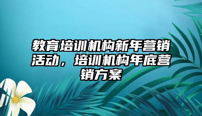 教育培訓(xùn)機(jī)構(gòu)新年?duì)I銷活動，培訓(xùn)機(jī)構(gòu)年底營銷方案