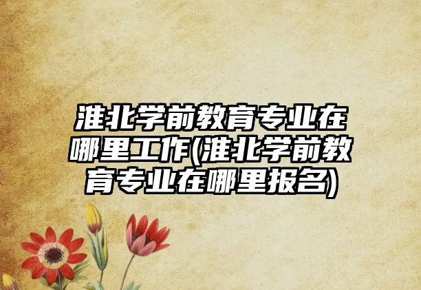 淮北學前教育專業(yè)在哪里工作(淮北學前教育專業(yè)在哪里報名)