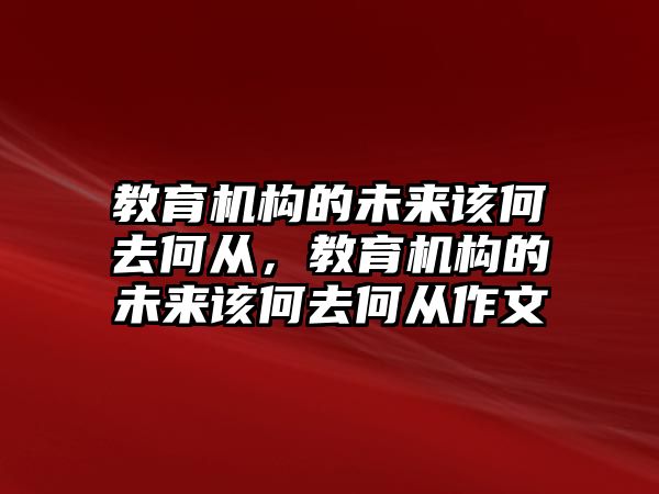 教育機構(gòu)的未來該何去何從，教育機構(gòu)的未來該何去何從作文