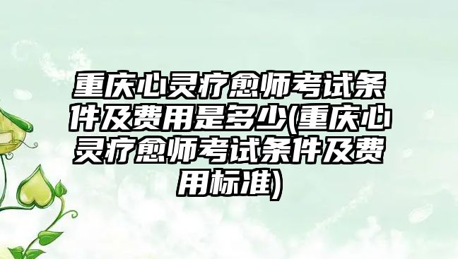 重慶心靈療愈師考試條件及費用是多少(重慶心靈療愈師考試條件及費用標準)