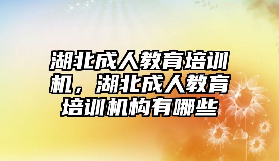 湖北成人教育培訓機，湖北成人教育培訓機構(gòu)有哪些