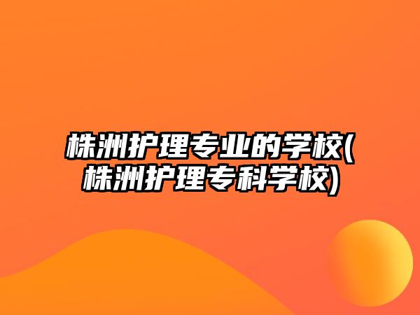 株洲護(hù)理專業(yè)的學(xué)校(株洲護(hù)理專科學(xué)校)