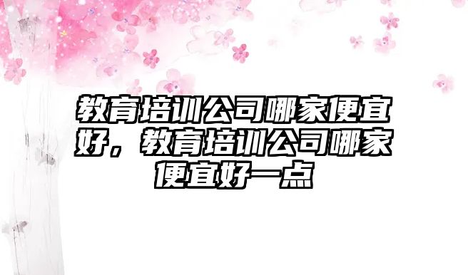 教育培訓(xùn)公司哪家便宜好，教育培訓(xùn)公司哪家便宜好一點(diǎn)