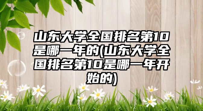 山東大學(xué)全國排名第10是哪一年的(山東大學(xué)全國排名第10是哪一年開始的)